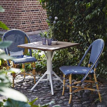 Chaise de jardin en rotin naturel et résine tressée empilable, Sofie