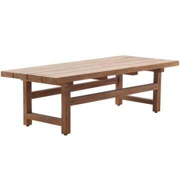 Table basse de jardin en teck massif 140 cm