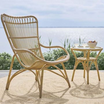 Fauteuil de jardin en alu-rotin, spécial extérieur, Monet de Sika Design