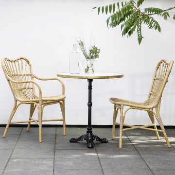 Fauteuil de jardin en alu-rotin, spécial extérieur, Margret de Sika Design