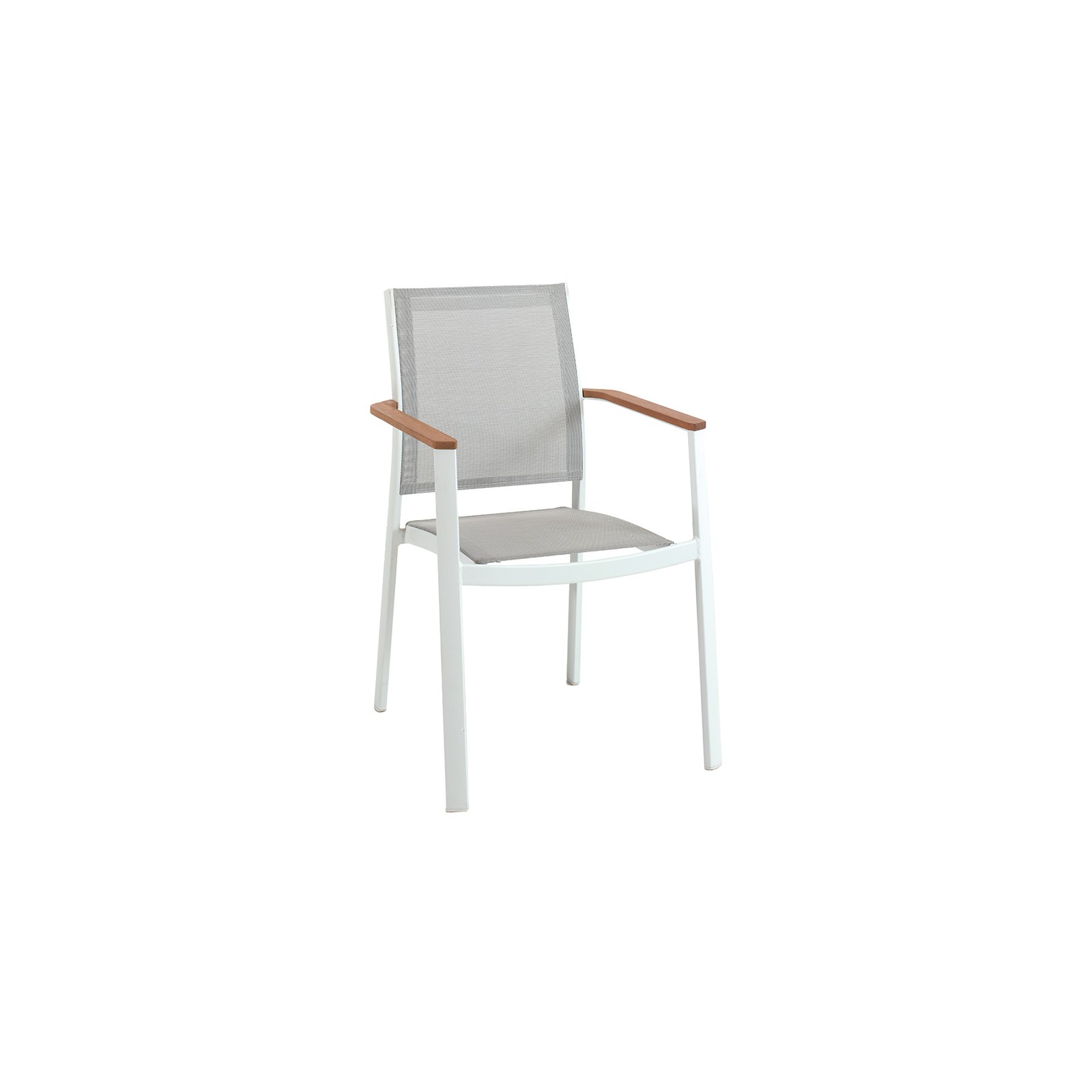 Fauteuil empilable avec accoudoir en teck, Bilbao Fauteuil empilable avec accoudoir en teck, Bilbao