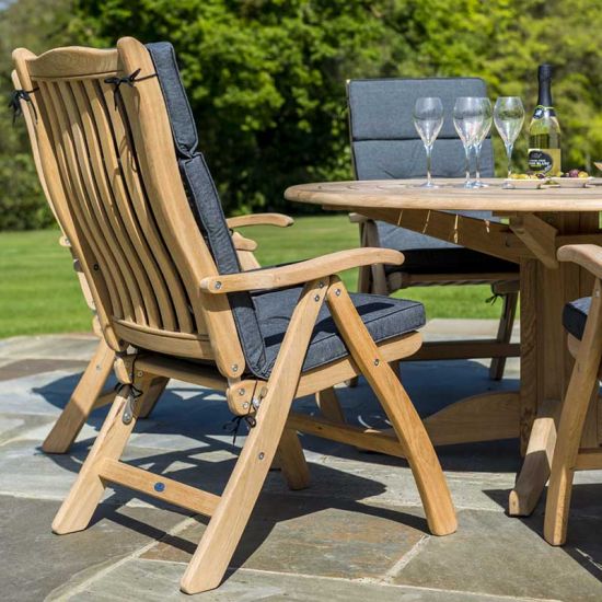 Fauteuil multiposition en bois de roble