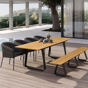 Grande table de jardin design, haut de gamme, Elko