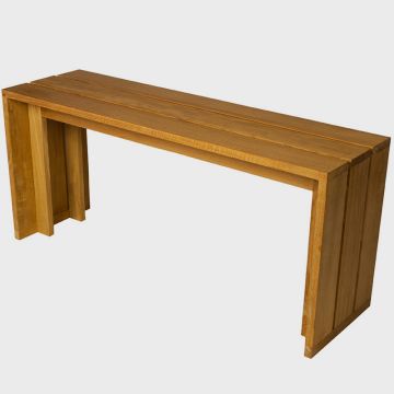 Banc teck massif pour salle de bain, 1 mètre
