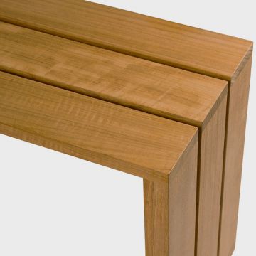 Banc teck massif pour salle de bain, 1 mètre