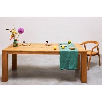 Grande table de jardin design en teck grade A, haut de gamme, Elko