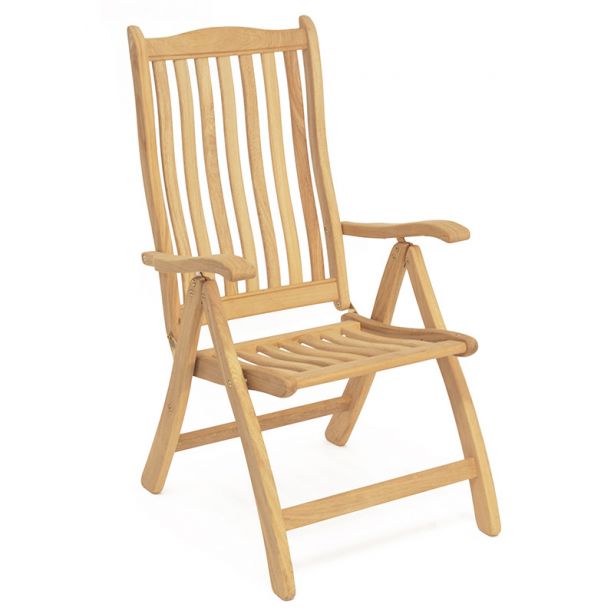 Fauteuil multiposition en bois de roble