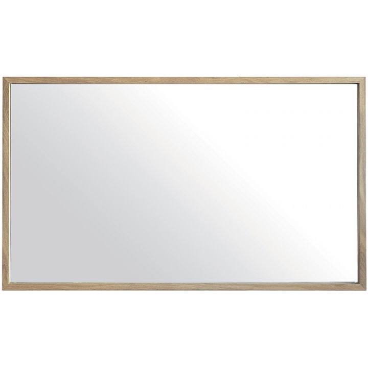Miroir chêne massif avec des bords fins, Line Art