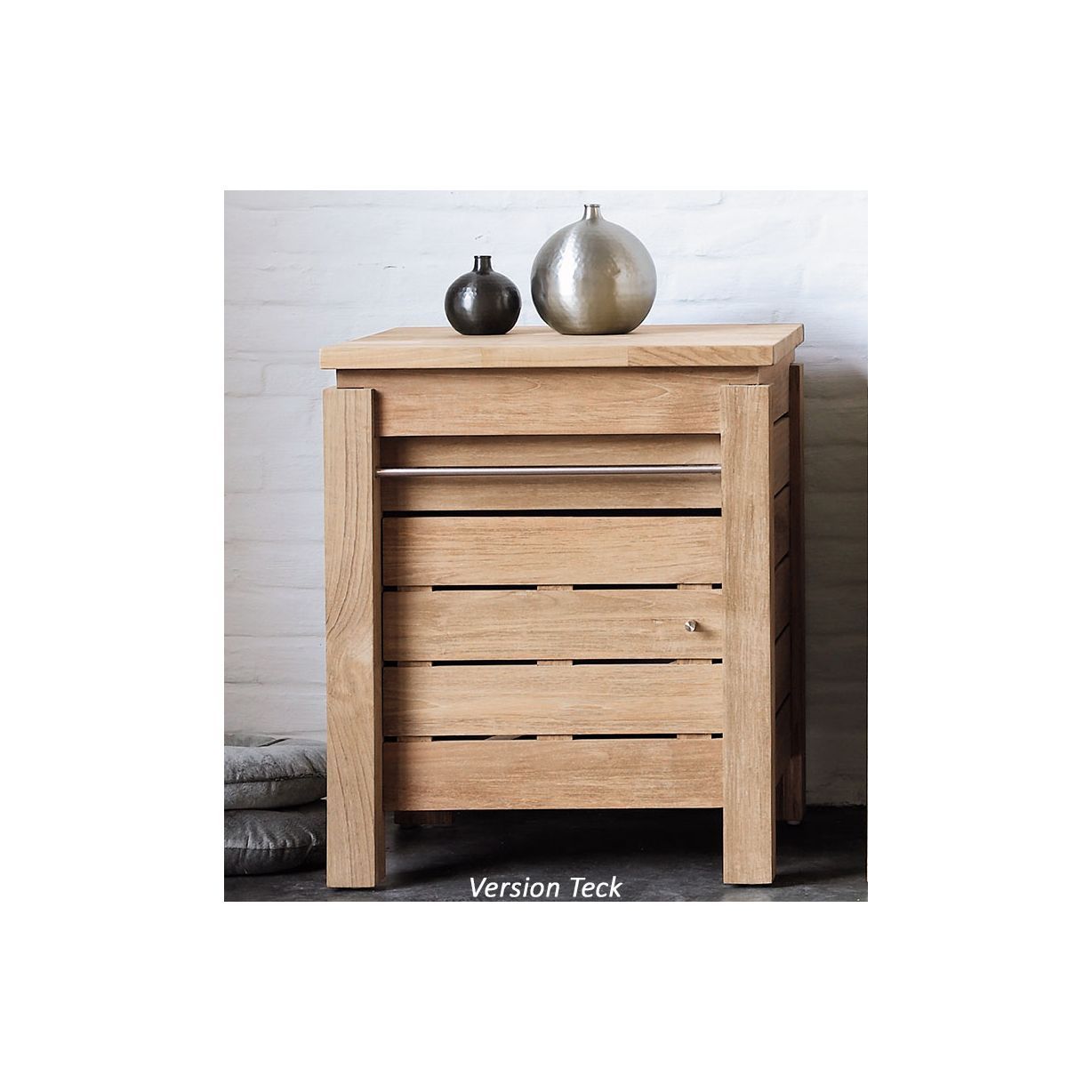 Meuble vasque en chêne massif avec une porte 65 cm