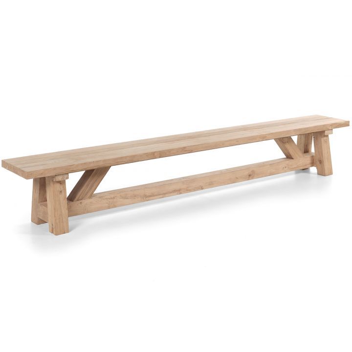 Banc en vieux teck 300 cm, modèle Cottage