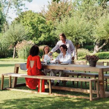 Grande table en teck recyclé Hermosa 300 cm