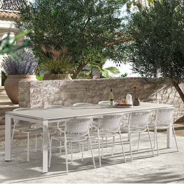 Table extensible 240 cm avec plateau en céramique, Bettini