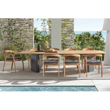 Grande table en teck design 320 cm, Rossi