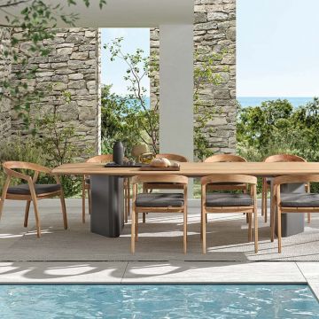 Grande table en teck design 320 cm, Rossi