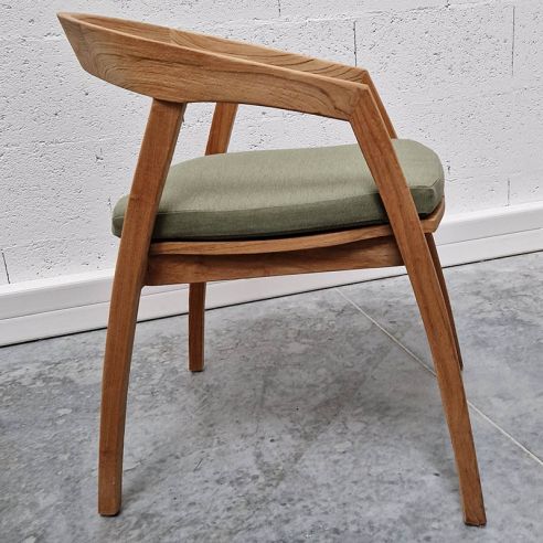 Fauteuil de table design en teck