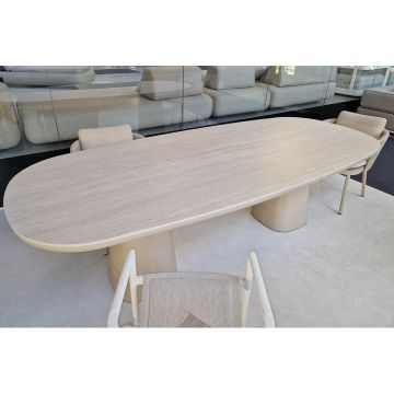 Table avec plateau en céramique 260 cm et pied central, Romero