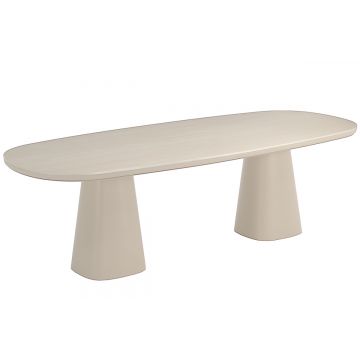 Table avec plateau en céramique 260 cm et pied central, Romero