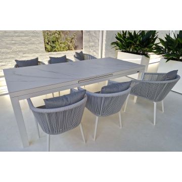 Table de jardin design, extensible automatiquement, Coppi