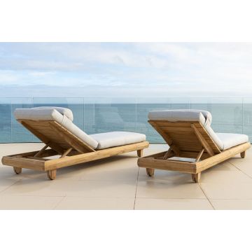 Bain de soleil design en teck Sorrento