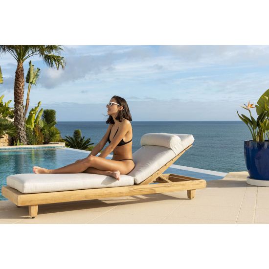 Bain de soleil design en teck, Sorrento