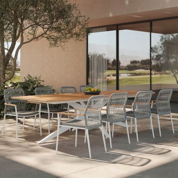 Table de jardin design en teck grade A, Yate