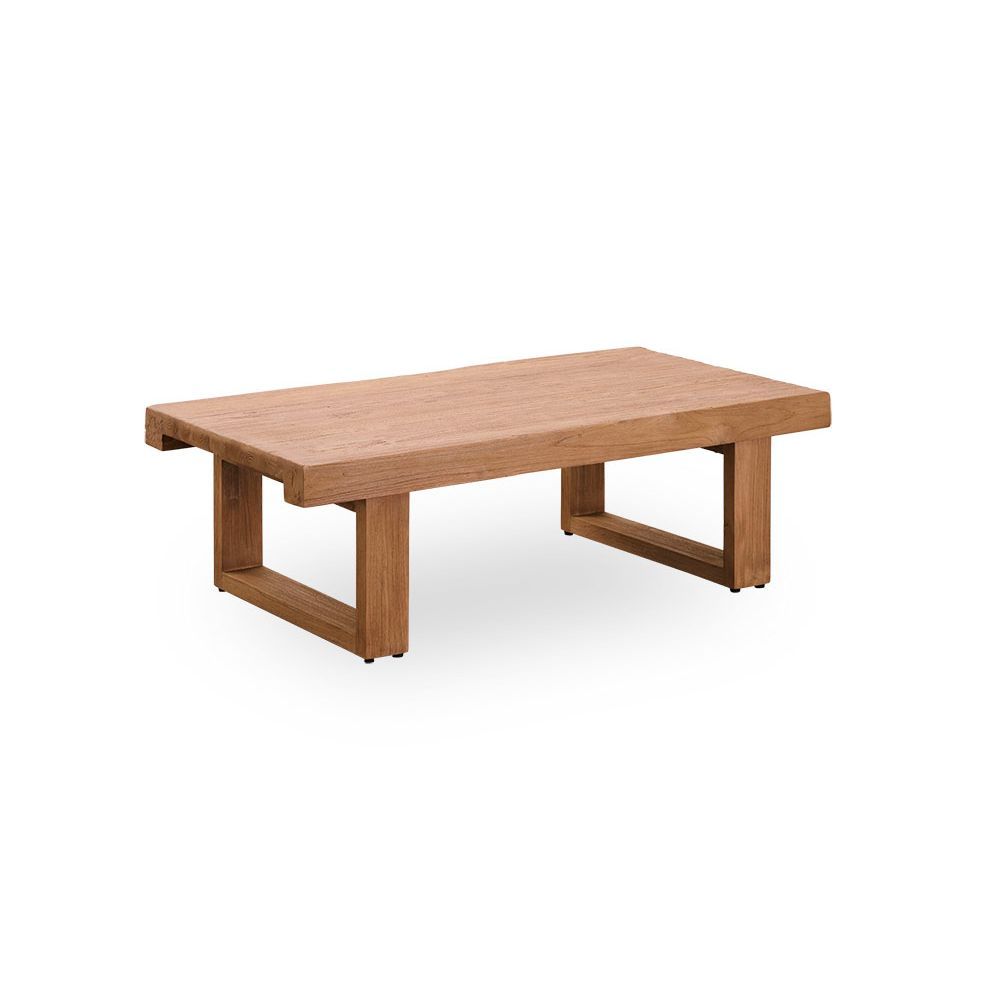 Table basse en teck ancien 130 cm
