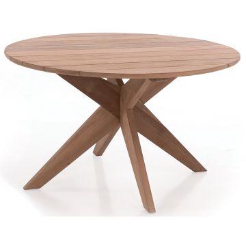 Table de jardin ronde en teck massif 135 cm, Java