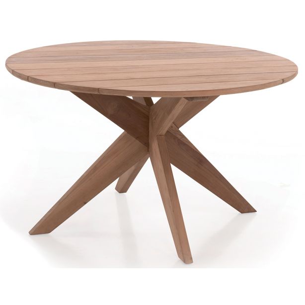 Table de jardin ronde en teck massif 165 cm, Java