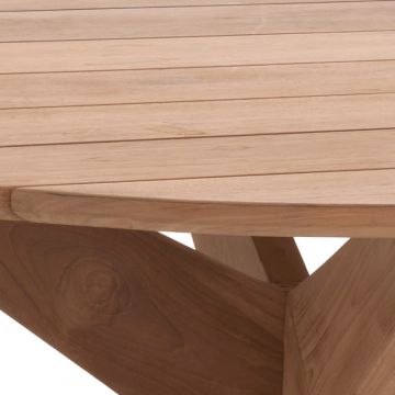 Table de jardin ronde en teck massif 135 cm, Java
