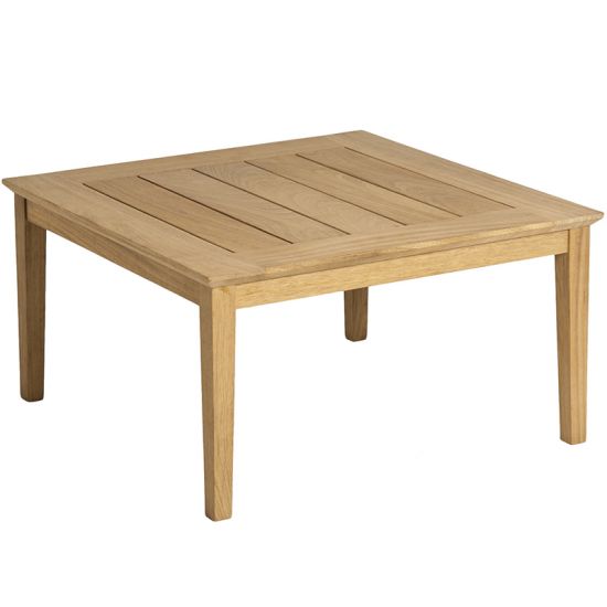 Table basse carrée 80 cm en bois pour salon de jardin