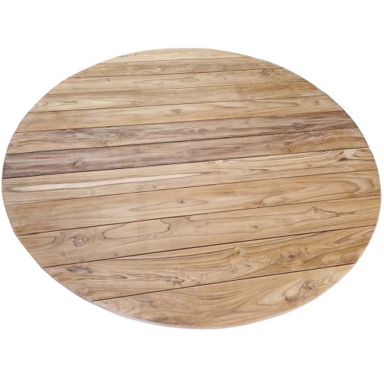 Table de jardin ronde en teck et alu d180 cm, Feline