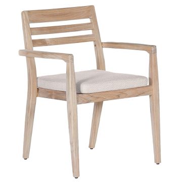Fauteuil en teck avec coussin, Marrakesh