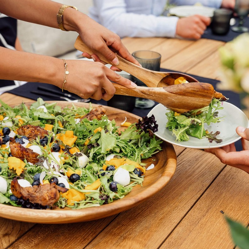 Table de repas basse 334x110 cm teck recyclé Susan - 4