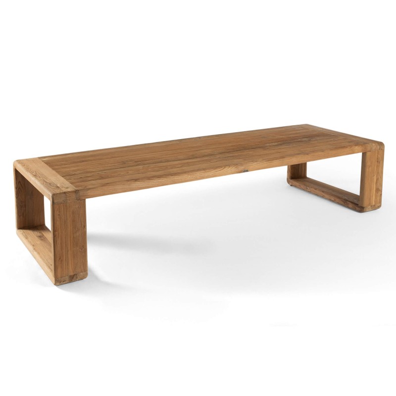 Table de repas basse 334x110 cm teck recyclé Susan - 6