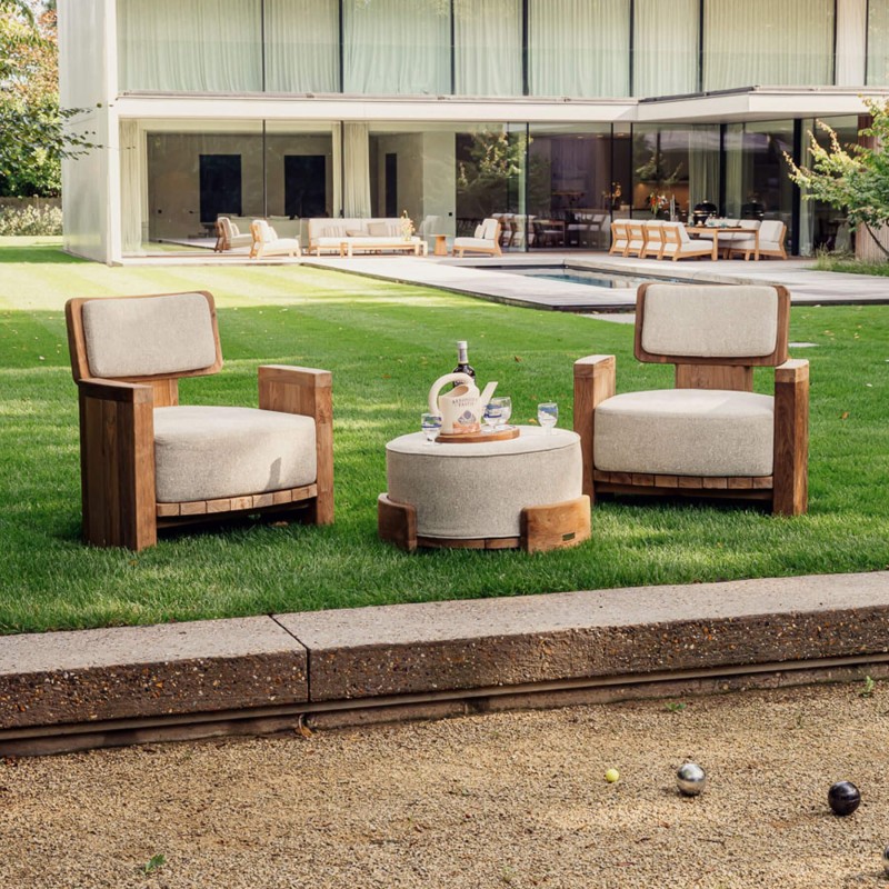 Fauteuil Fiona teck recyclé - Gescova - 2