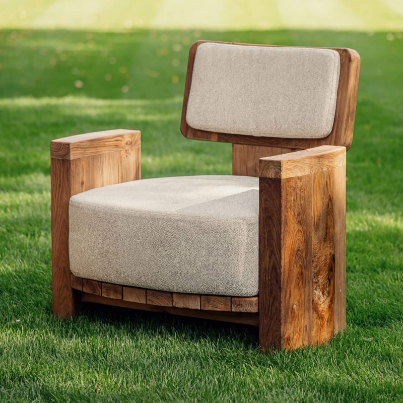 Fauteuil Fiona teck recyclé - Gescova - 3