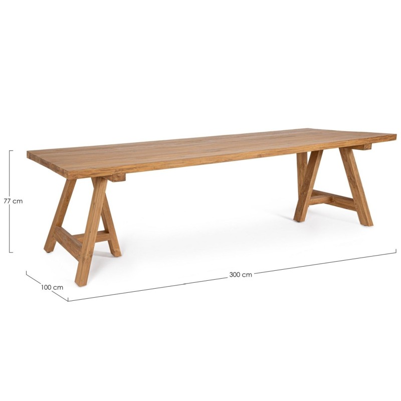 Table de jardin teck 300 cm Managua : Le luxe massif pour 12 personnes