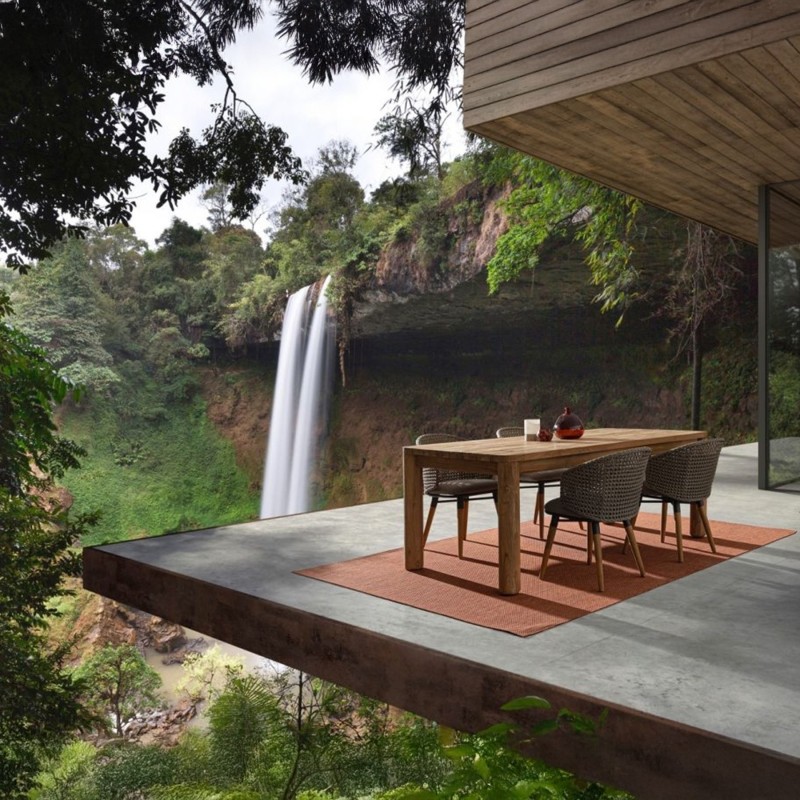 Table de jardin en teck recyclé Maverick  | Bizzotto