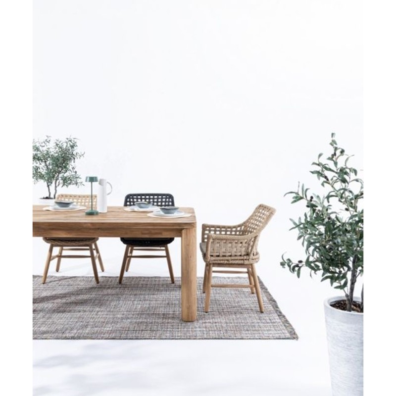 Table de jardin en teck recyclé Maverick  | Bizzotto