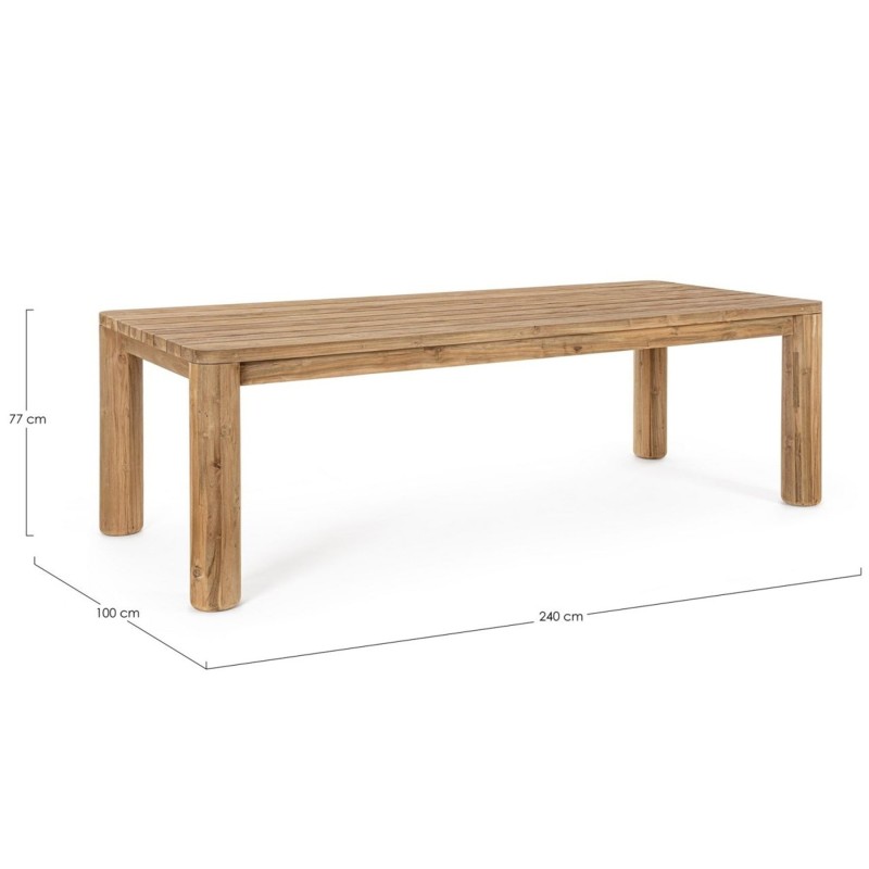Table de jardin en teck recyclé Maverick  | Bizzotto