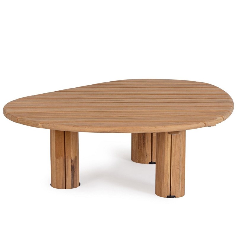 Table basse jardin teck forme organique Tamires - Bizzotto