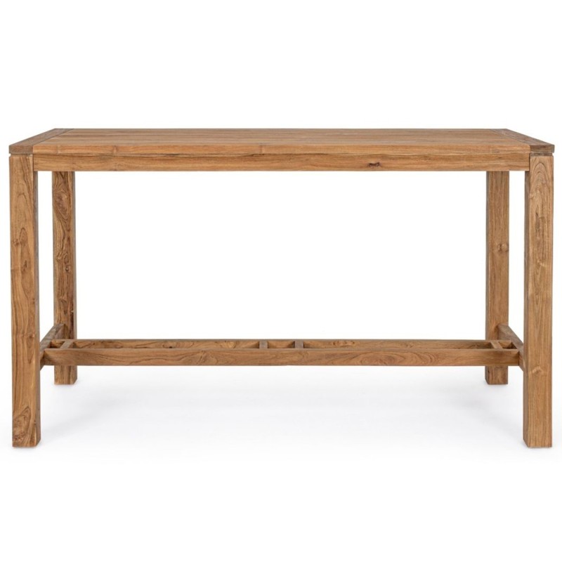 Table haute jardin teck recyclé Maricruz - Bizzotto