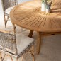 Table jardin ronde plateau pivotant teck 155 cm Maryland - Bizzotto
