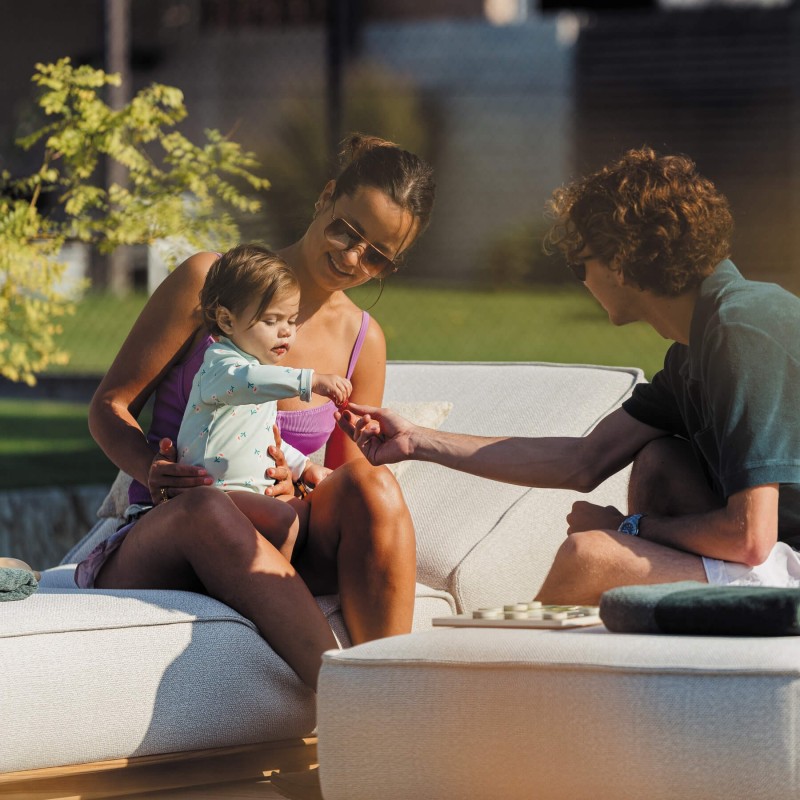 Bain de soleil en teck Juan | Confort haut de gamme & design chic