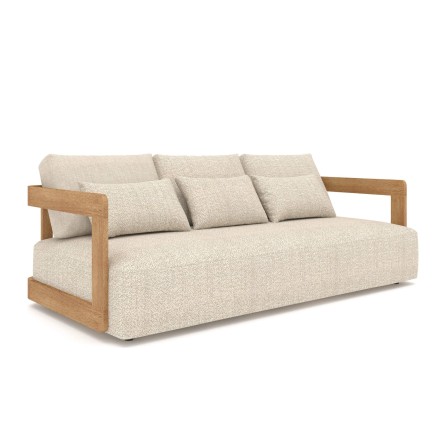 Canapé écru Rafa Gescova en teck recyclé | Confort design outdoor