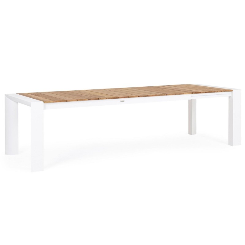Table de jardin extensible aluminium et teck Cameron - Bizzotto