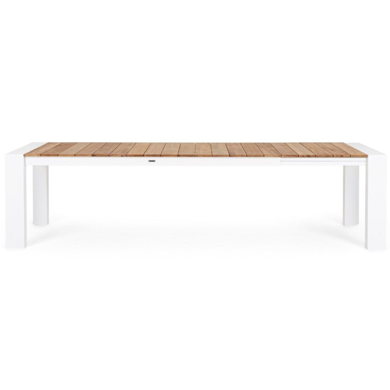 Table de jardin extensible aluminium et teck Cameron - Bizzotto