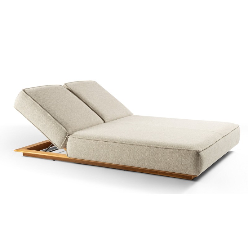 Bain de soleil double en teck Juan – Confort haut de gamme - Gescova