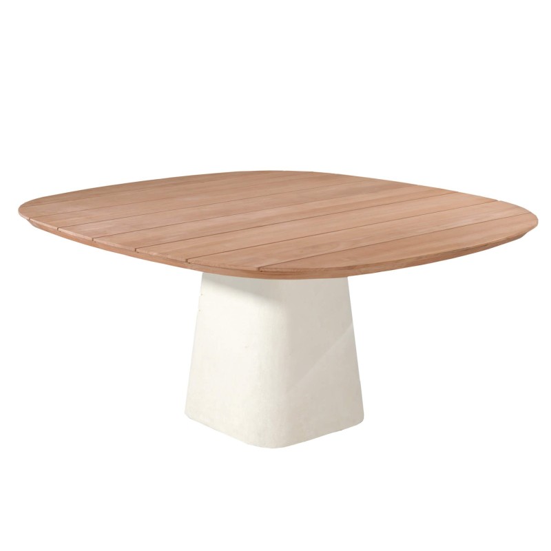 Table carrée 160x160 en teck Tiago – design haut de gamme - Gescova
