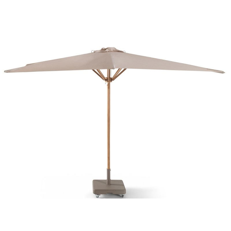 Parasol en teck 3x3 m Boston haut de gamme - Gescova